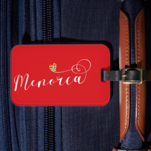 Menorca Flagga Heart, Balearerna Bagagebricka