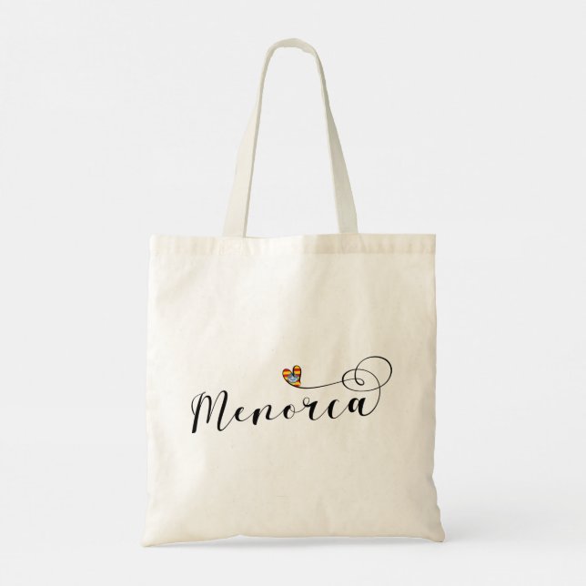 Menorca Flagga Heart, Balearerna Tygkasse (Baksida)