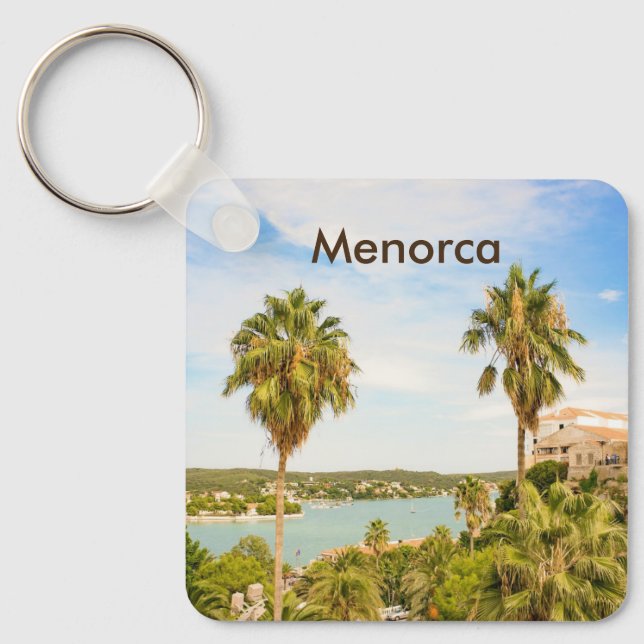 Menorca Mahon Button Keychain Nyckelring (Framsida)