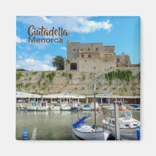 Menorca port av den Ciutadella souvenir Magnet