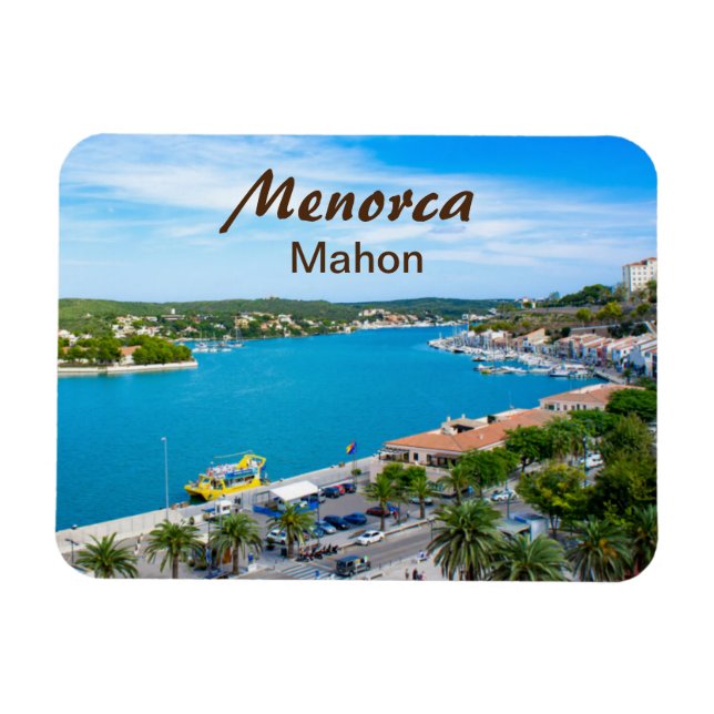 Menorca Port Mahon Souvenir Magnet (Horisontell)