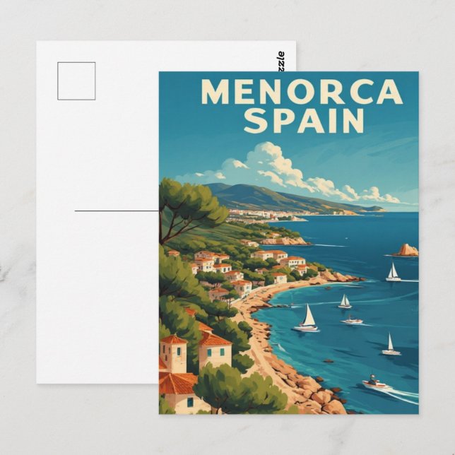 Menorca Spanien Vykort (Fram/baksida)
