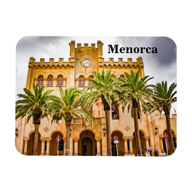 Menorca Townhall of Ciutadella Travel Souvenir Magnet (Horisontell)