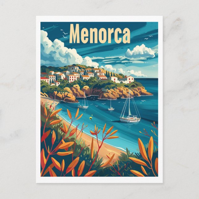 Menorca Vintage Vykort (Framsida)