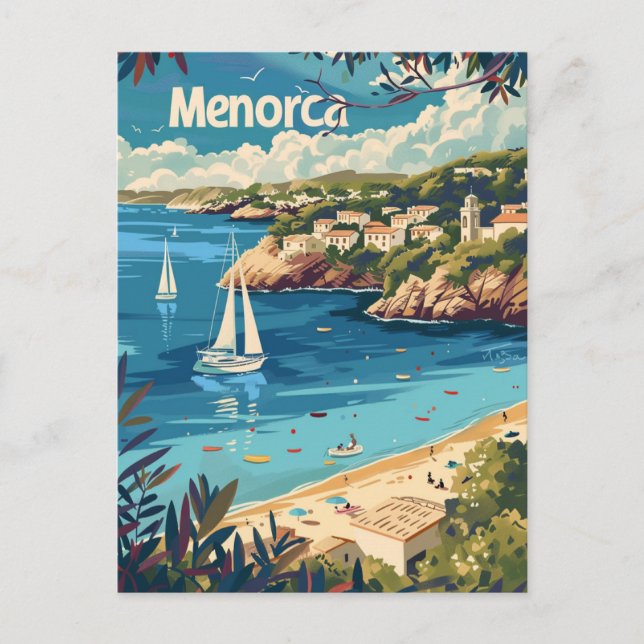 Menorca Vintage Vykort (Framsida)