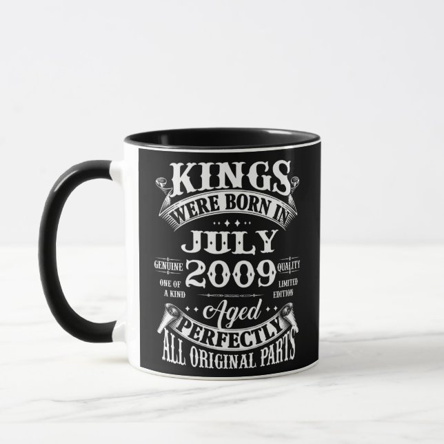 Mens 13rd Birthday Gift For Kings Born In July Mugg (Vänster)