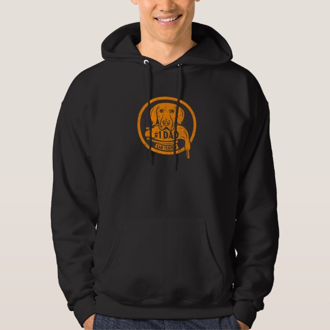 Mens #1 Dad Lab Tested - Duck Hunting Labrador Ret Hoodie (Framsida)