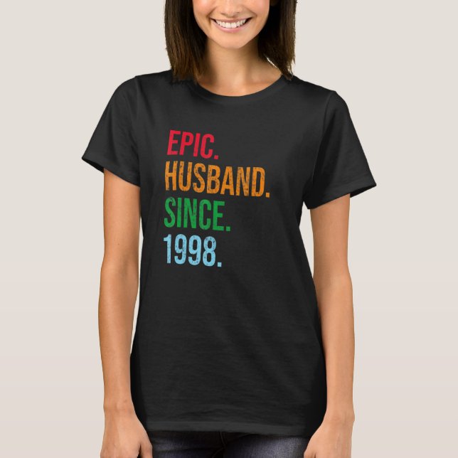 Mens 25th Wedding Anniversary Ideas Epic Husband S T Shirt (Framsida)