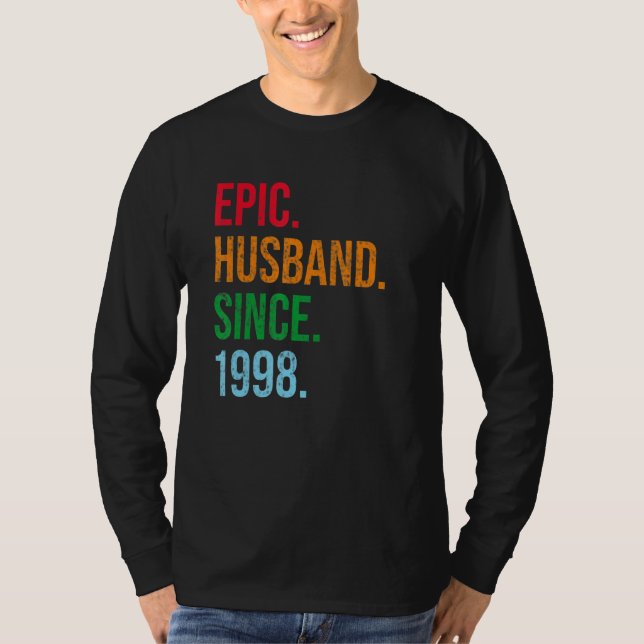 Mens 25th Wedding Anniversary Ideas Epic Husband S T Shirt (Framsida)