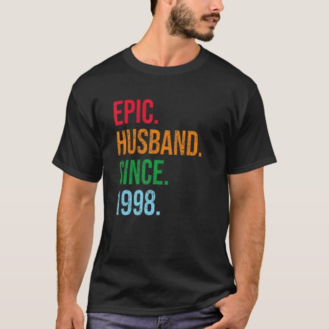 Mens 25th Wedding Anniversary Ideas Epic Husband S T Shirt (Framsida)