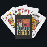 Mens 50th Birthday Dad Husband Legend Funny Vintag Casinokort<br><div class="desc">Mens 50th Birthday Dad Husband Legend Funny Vintage 50 Years Old</div>