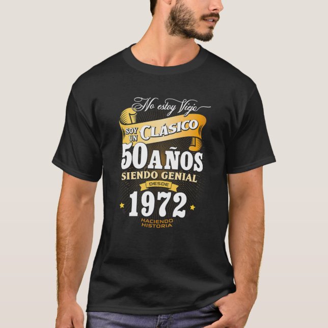 Mens 50Th Birthday Gift For Him In Spanish, Regalo T Shirt (Framsida)