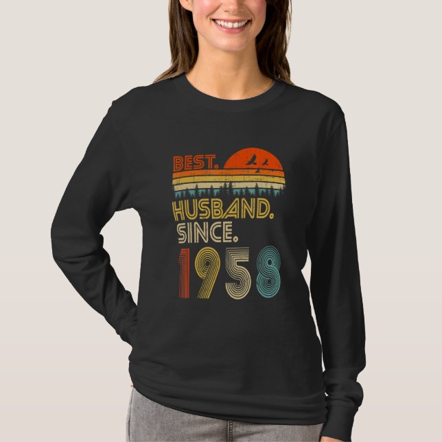 Mens 64th Wedding Anniversary  Best Husband Since  T Shirt (Framsida)