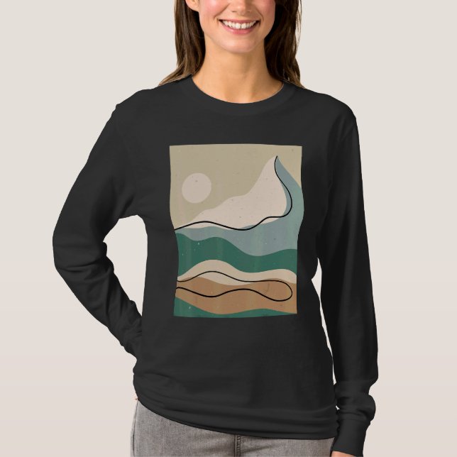 Mens Abstract Mountains Landscape Nature Sky Minim T Shirt (Framsida)