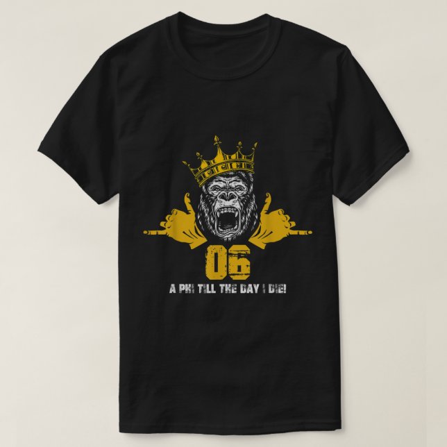 Mens Alpha African 1906 Fraternity Hand Sign Ape C T Shirt (Design framsida)