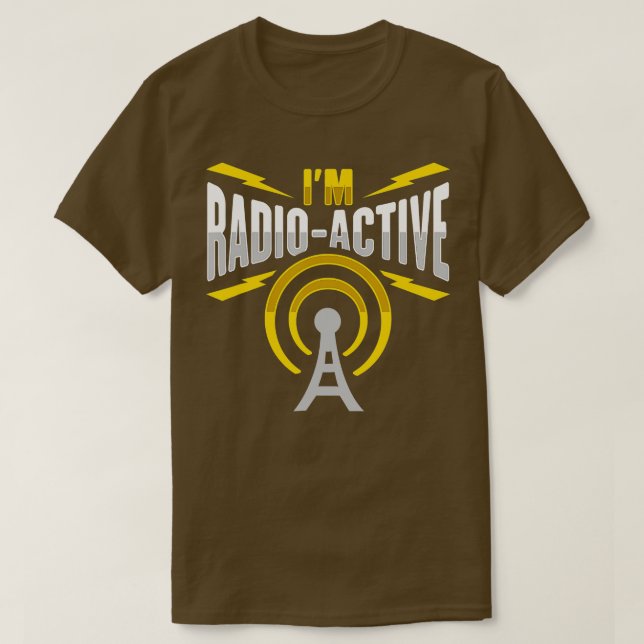 Mens Amateur Radio Im radioactive Design for Ham R T Shirt (Design framsida)