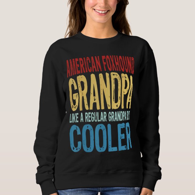 Mens American Foxhound Grandpa  Like a Grandpa but T Shirt (Framsida)