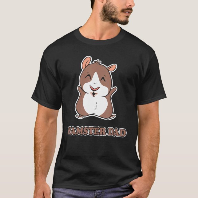 Mens Animal Pet Dad Hamster Father Hamster T Shirt (Framsida)