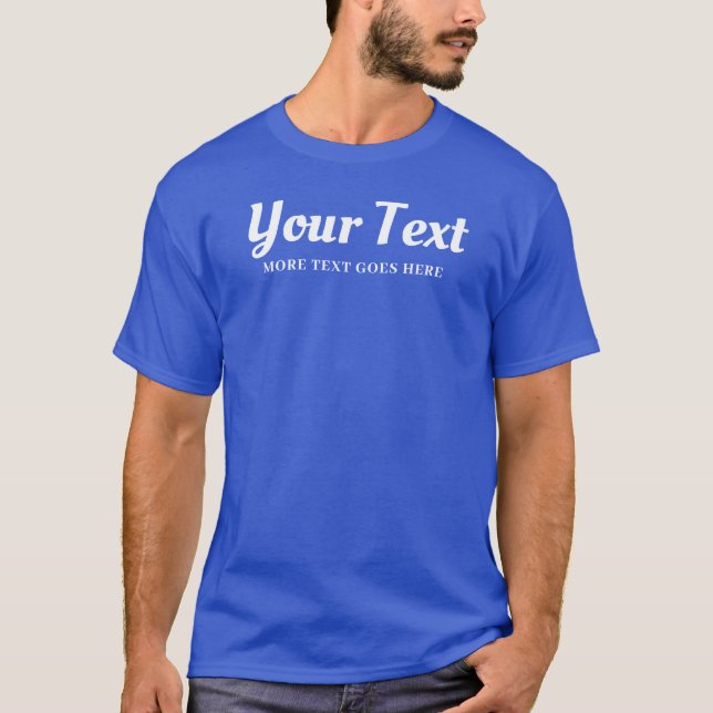 Mens Anpassningsbar Färg Typografi Text Namn T Shirt (Framsida)