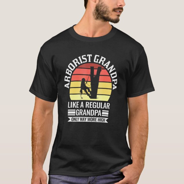 Mens Arborist Grandpa Like A Regular Only Arborist T Shirt (Framsida)
