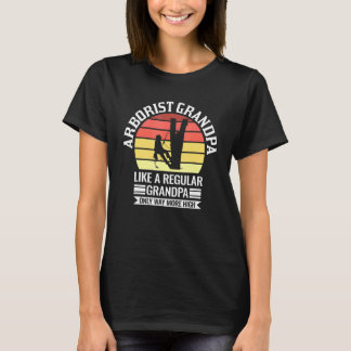 Mens Arborist Grandpa Like A Regular Only Arborist T Shirt