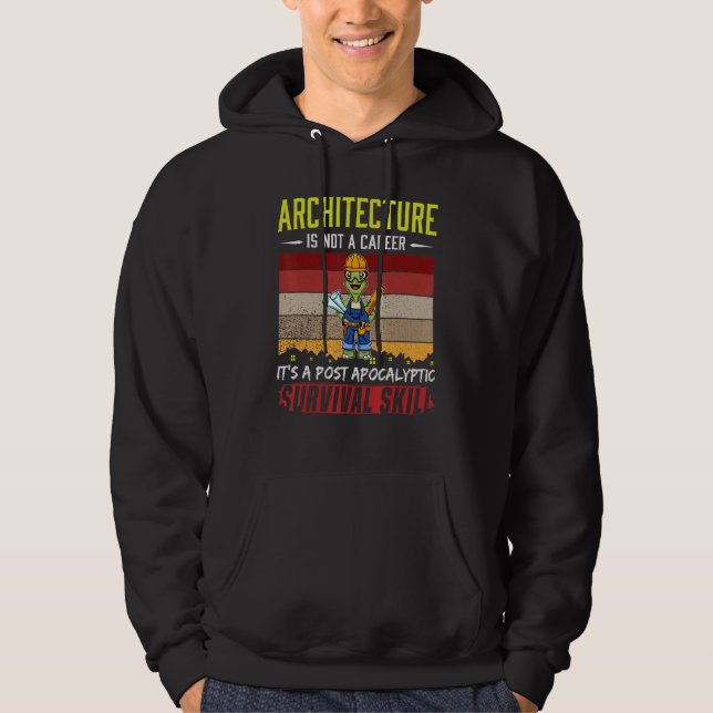 Mens Architect Not A Career Technical Drawer Draft Hoodie (Framsida)