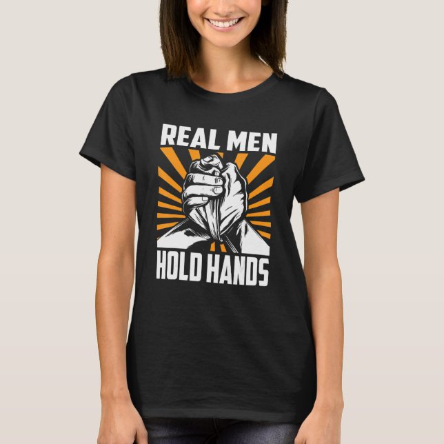 Mens Arm Wrestling & Hand Wrestling Designs For Ar T Shirt (Framsida)