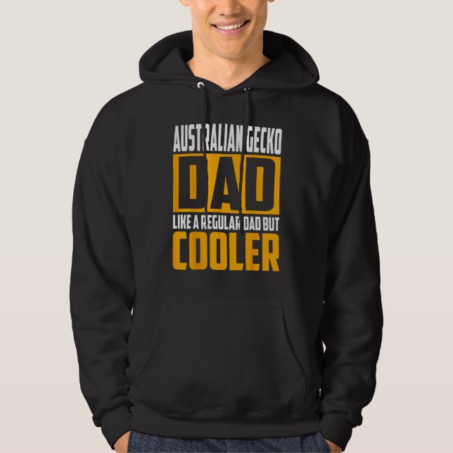 Mens Australian Gecko Dad  Like a Regular Dad but  Hoodie (Framsida)