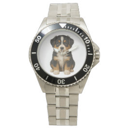 Men's Australian Shepherd SS Bracelet Watch Armbandsur
