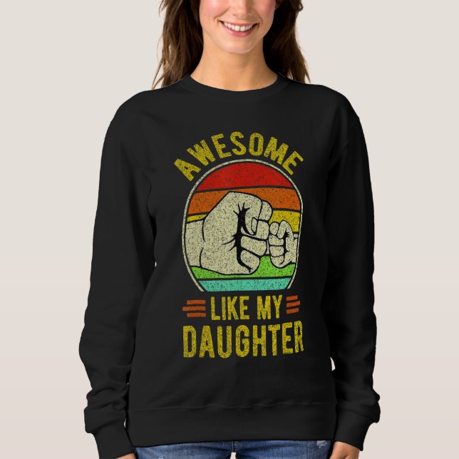 Mens AWESOME LIKE MY DAUGHTER  Father's Day Dad Jo T Shirt (Framsida)