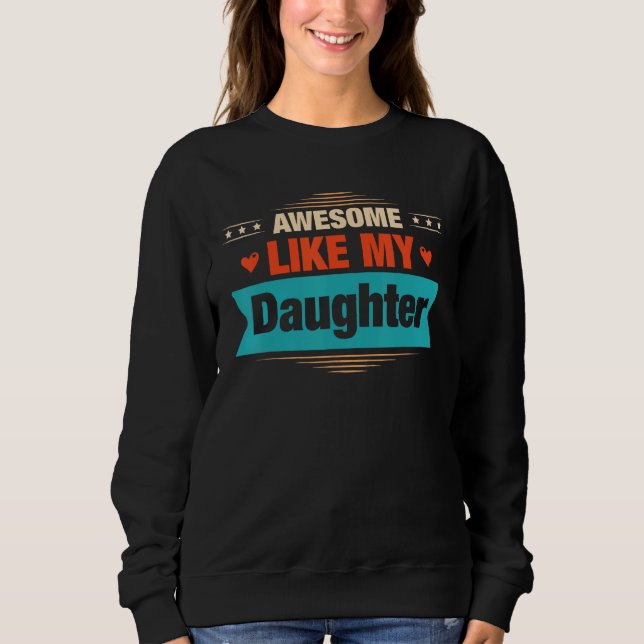 Mens Awesome Like My Daughter   Retro Dad Papa T Shirt (Framsida)