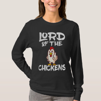 Mens Backprint Lord of the Chickens chicken breede T Shirt