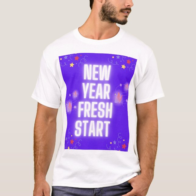 Men's Basic new year T-Shirt design  (Framsida)