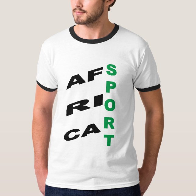 Men's Basic Ringer T-Shirt  DESIGN  AFRICA  SPORT  (Framsida)