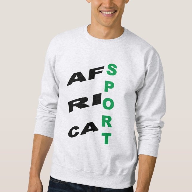 Men's Basic Sweatshirt ash  DESIGN  AFRICA SPORT  (Framsida)