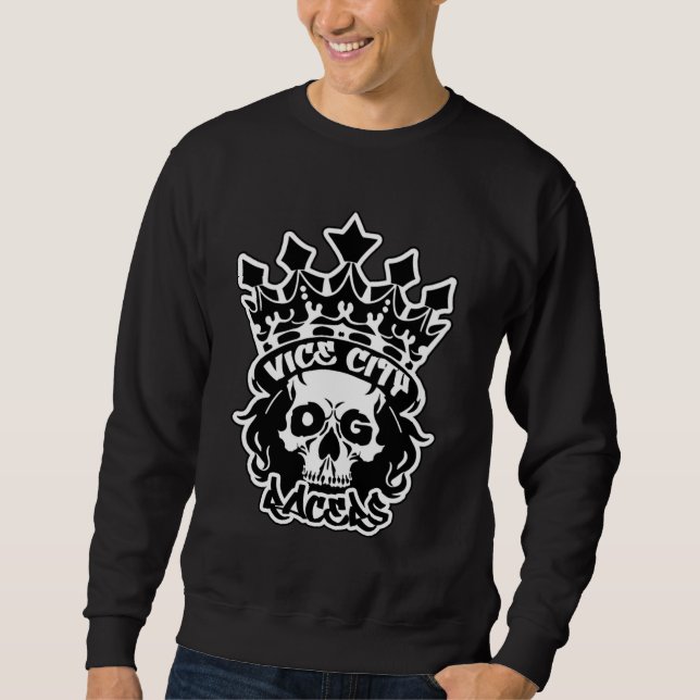 Men's Basic Sweatshirt w/ King Skull Logo (Framsida)