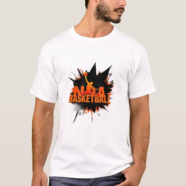 Men's Basic T-Shirt BASKETBALL (Framsida)