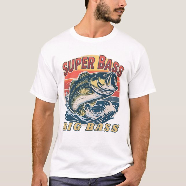 Men's Basic T-Shirt Super Bass Big Bass (Framsida)