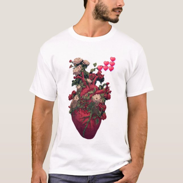 Men's Basic T-Shirt, the anatomy of love  T Shirt (Framsida)