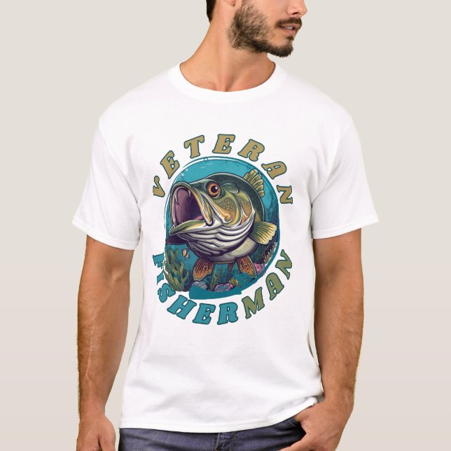 Men's Basic T-Shirt veteran fisherman (Framsida)
