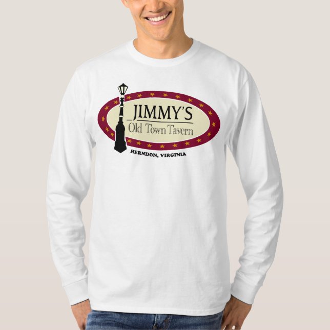 Men's Basic White JOTT Logo Long Sleeve T Shirt (Framsida)