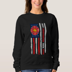 Mens Bästa Brandman Tata Någonsin Oss Flagga Brand T Shirt