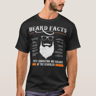 Mens Beard Facts Funny Barber Bearded Mustache Ma T Shirt