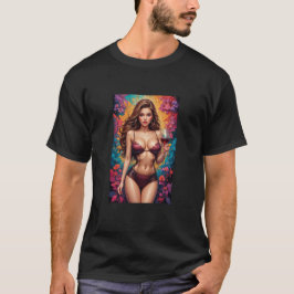 Mens Beautiful Graphic Image of Wine, Women & Song T Shirt