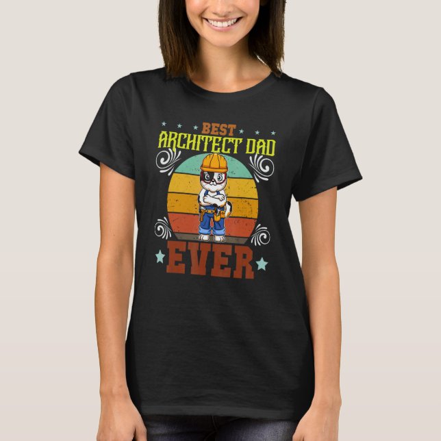 Mens Best Architect Dad Ever Draftsman Father's Da T Shirt (Framsida)