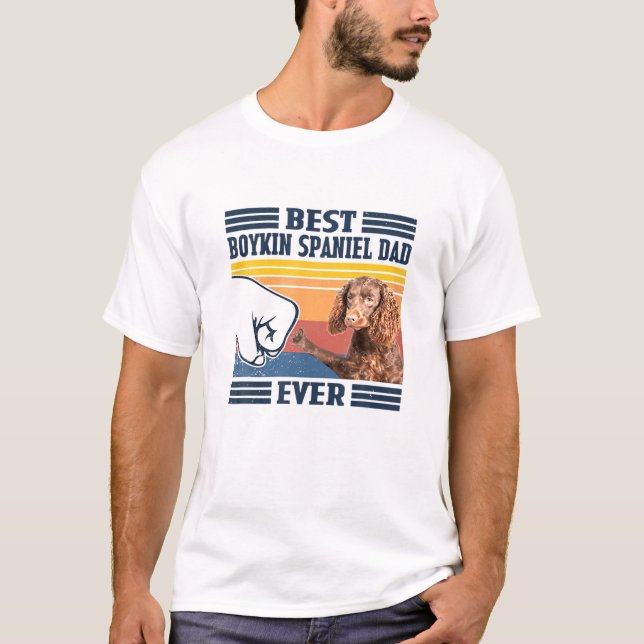 Mens Best Boykin Spaniel Dad Ever Funny Dog Lover T Shirt (Framsida)