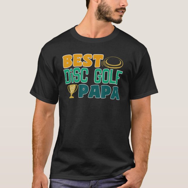 Mens Best Dad By Par Disc Golf T Shirt (Framsida)