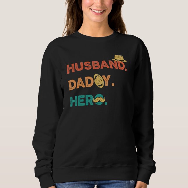 Mens Best Dad Ever Husband, Daddy, Hero T Shirt (Framsida)