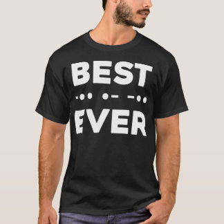 Mens Best Dad Ever Morse Code Shirt Fathers Day T