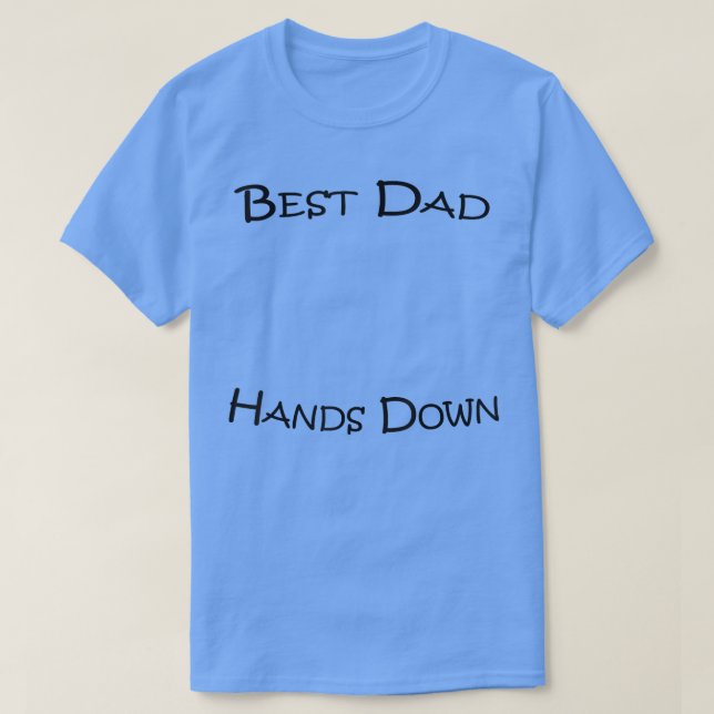 Mens Best Dad Hands Down Craft  Hand Prints  T Shirt (Design framsida)